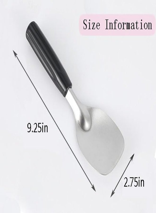 Forieru 2-Pack Heavy Duty Stainless Steel Ice Cream Paddles, Flat Spade With Non-Slip Grip, For Hard & Soft Serve Desserts, Commercial & Home Use - Image 2